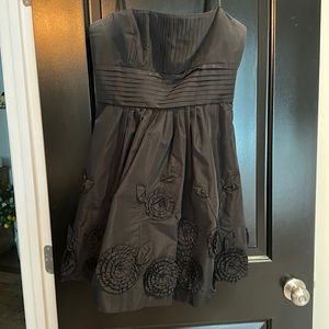 BCBG Max Azria black min strapless dress with pockets